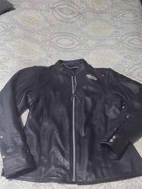 Black Women's Leather Motorcycle Jacket